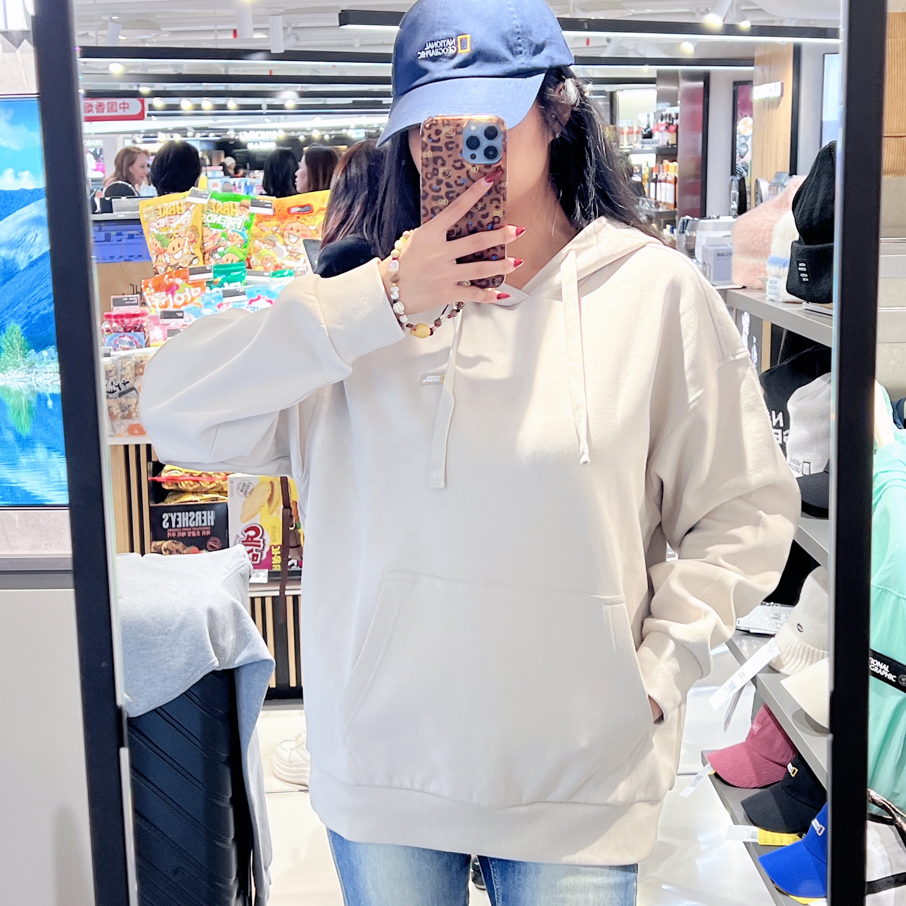 韓國 National Geographic Public Polhaas Small Logo Regular Fit Basic Hoodie【NG135】