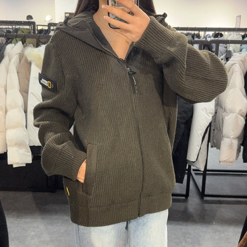 【現貨】韓國 National Geographic Men's Woven Hybrid Hooded Knit Pullover【NG409】