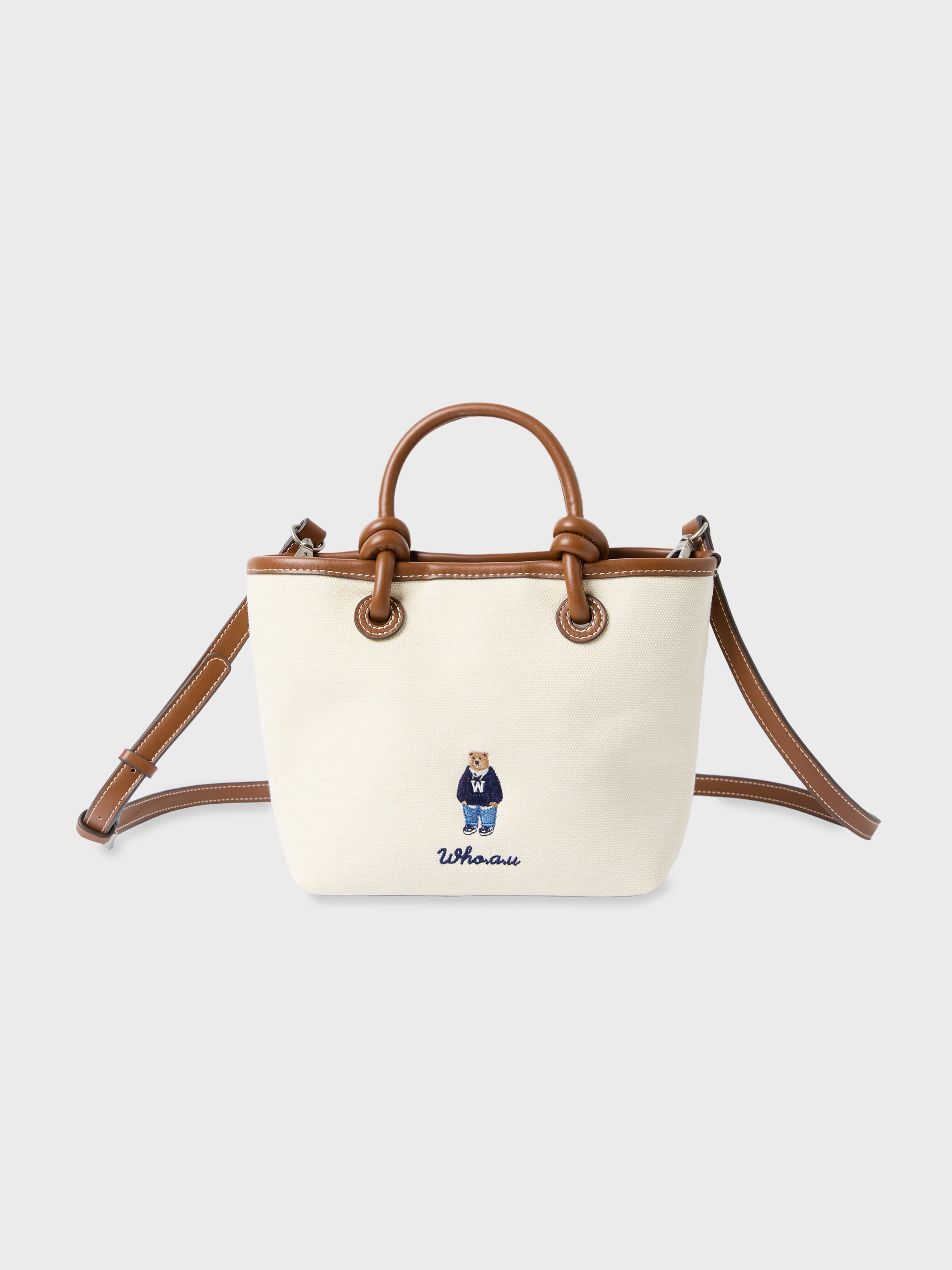 韓國 Who.A.U Canvas 2-way Tote Bag【WA210】