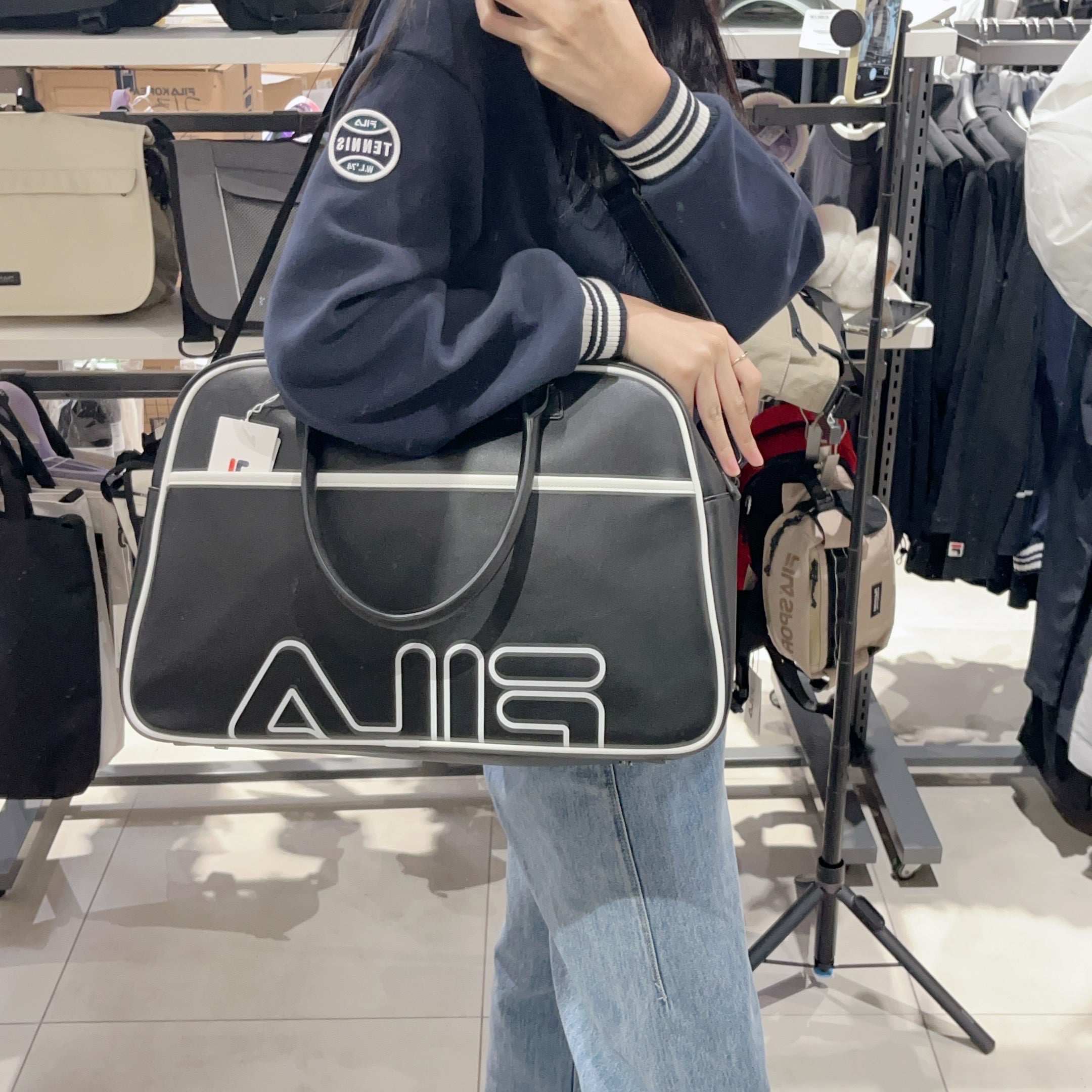 韓國 FILA Linear PU Big Tote Bag【FA159】 - STT Mall HK 靚太網購