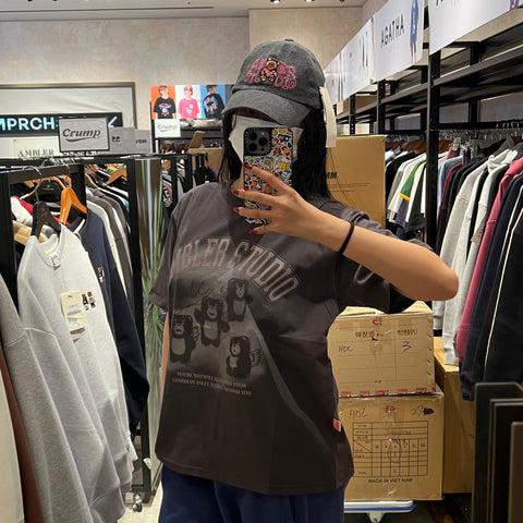 韓國 Ambler x Bellygom Unisex Angel Belly Overfit Short Sleeve T-Shirt【AR015】 - STT Mall HK 靚太網購