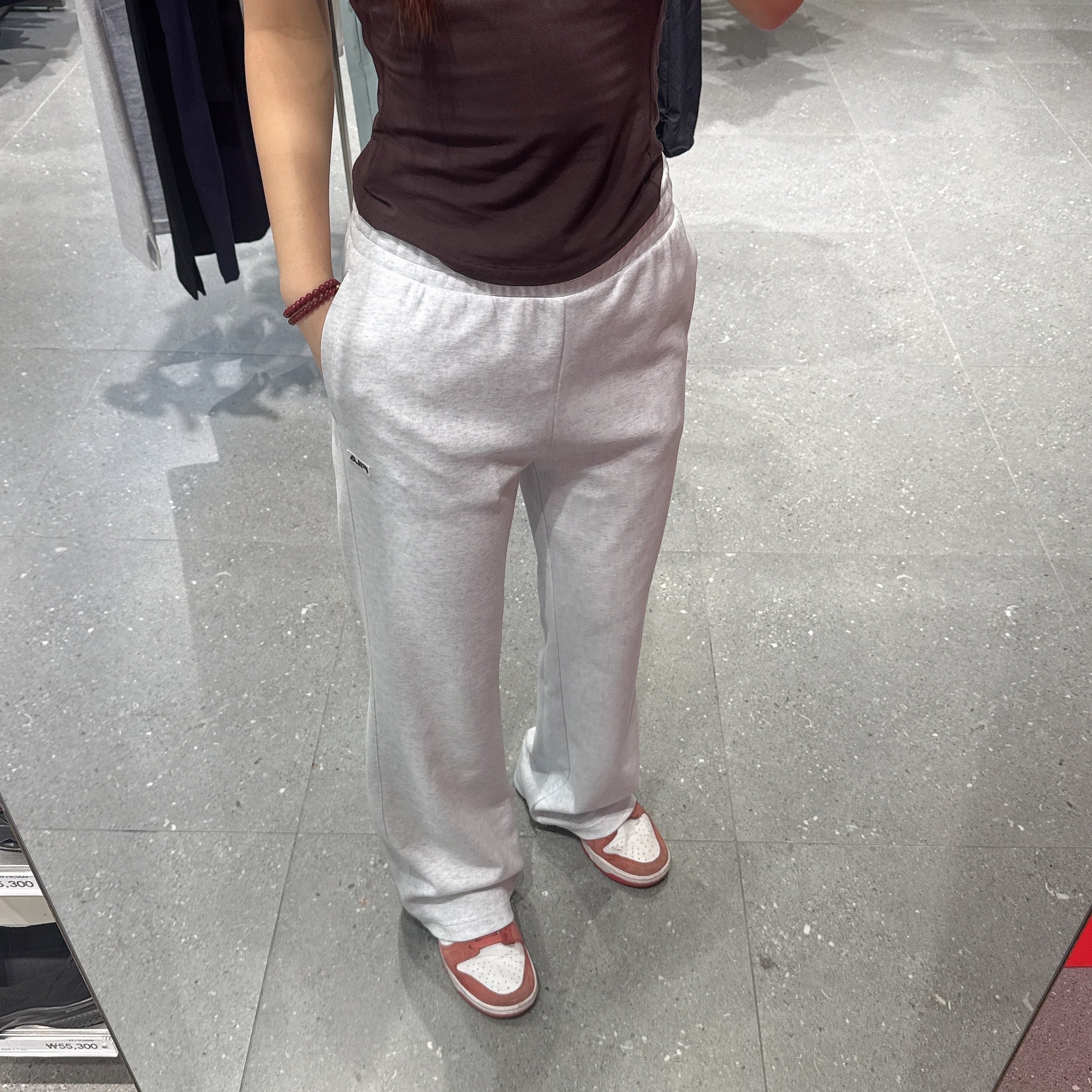 韓國 FILA Premium Cotton Poly Small Logo Bootcut Pants【FA348】