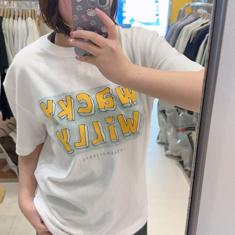 韓國 Wacky Willy Casual round neck lettering T-shirt【WW195】