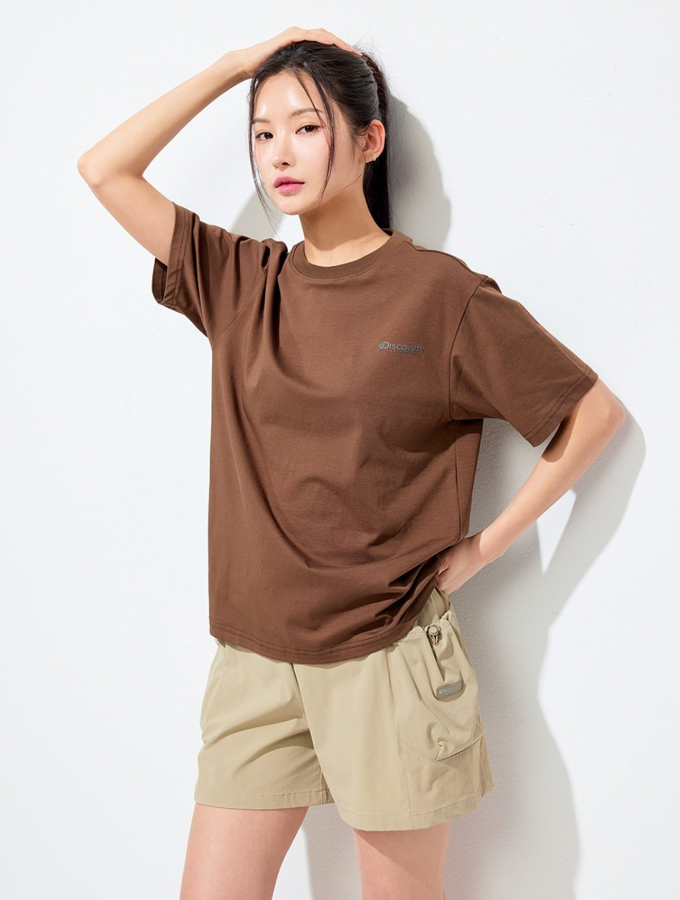 韓國 Discovery Fresh Event Line Graphic Short Sleeve T-Shirt【DY039】