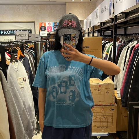 韓國 Ambler x Bellygom Unisex Angel Belly Overfit Short Sleeve T-Shirt【AR015】 - STT Mall HK 靚太網購
