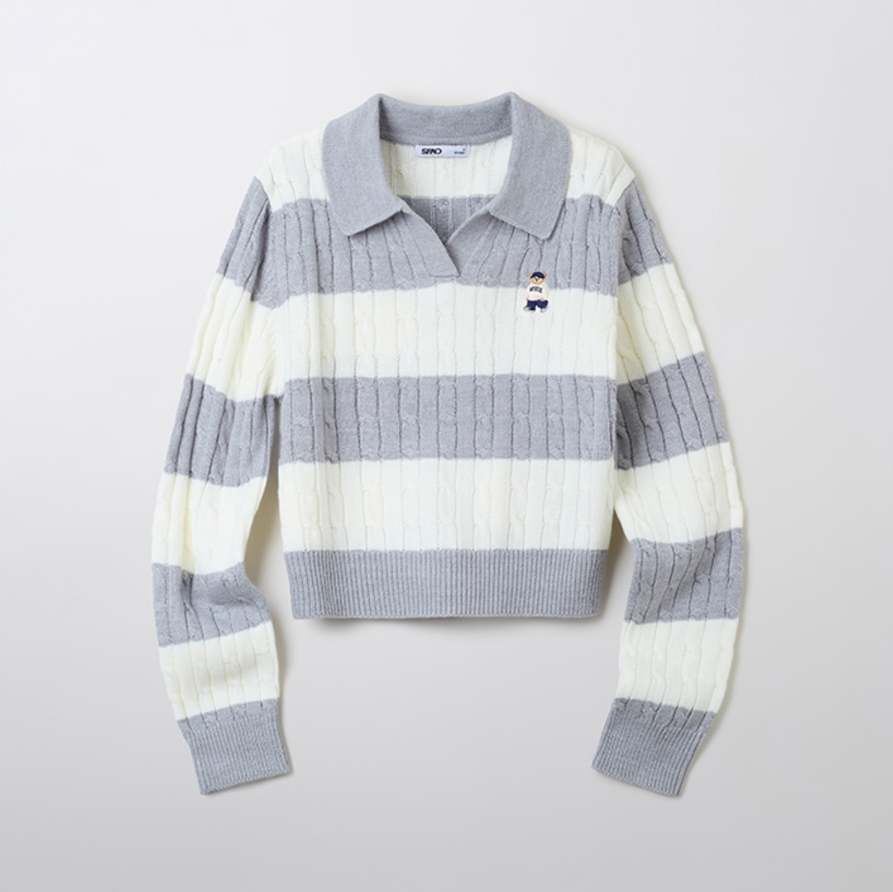 韓國 SPAO Cable Semi-Open Crop Sweater【SP211】