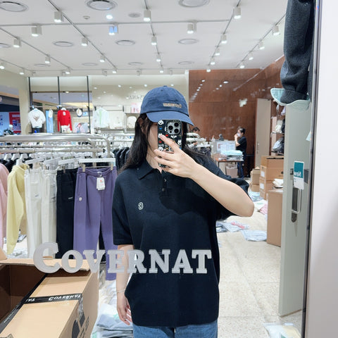 韓國 Covernat C Logo Cara Half Knitwear【CO175】