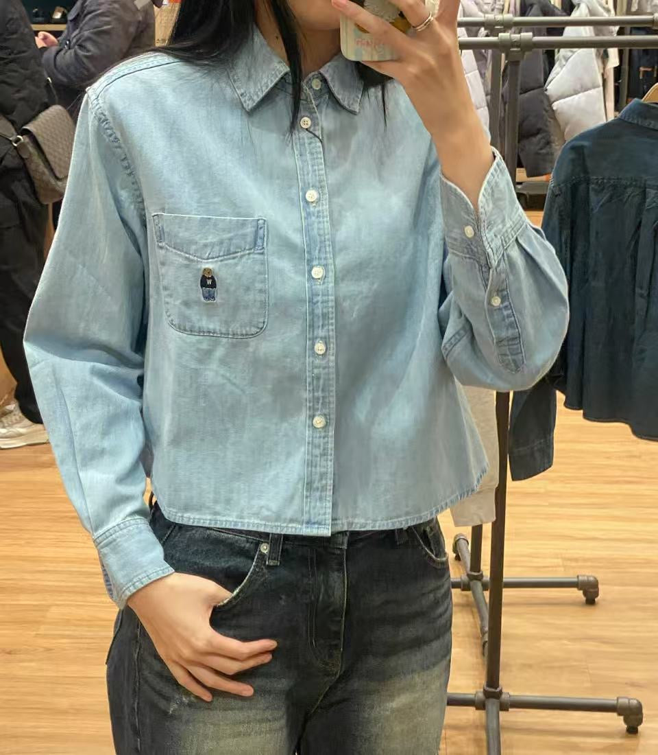【現貨】韓國 Who.A.U Steve Crop Denim Shirts【WA074】 - STT Mall HK 靚太網購