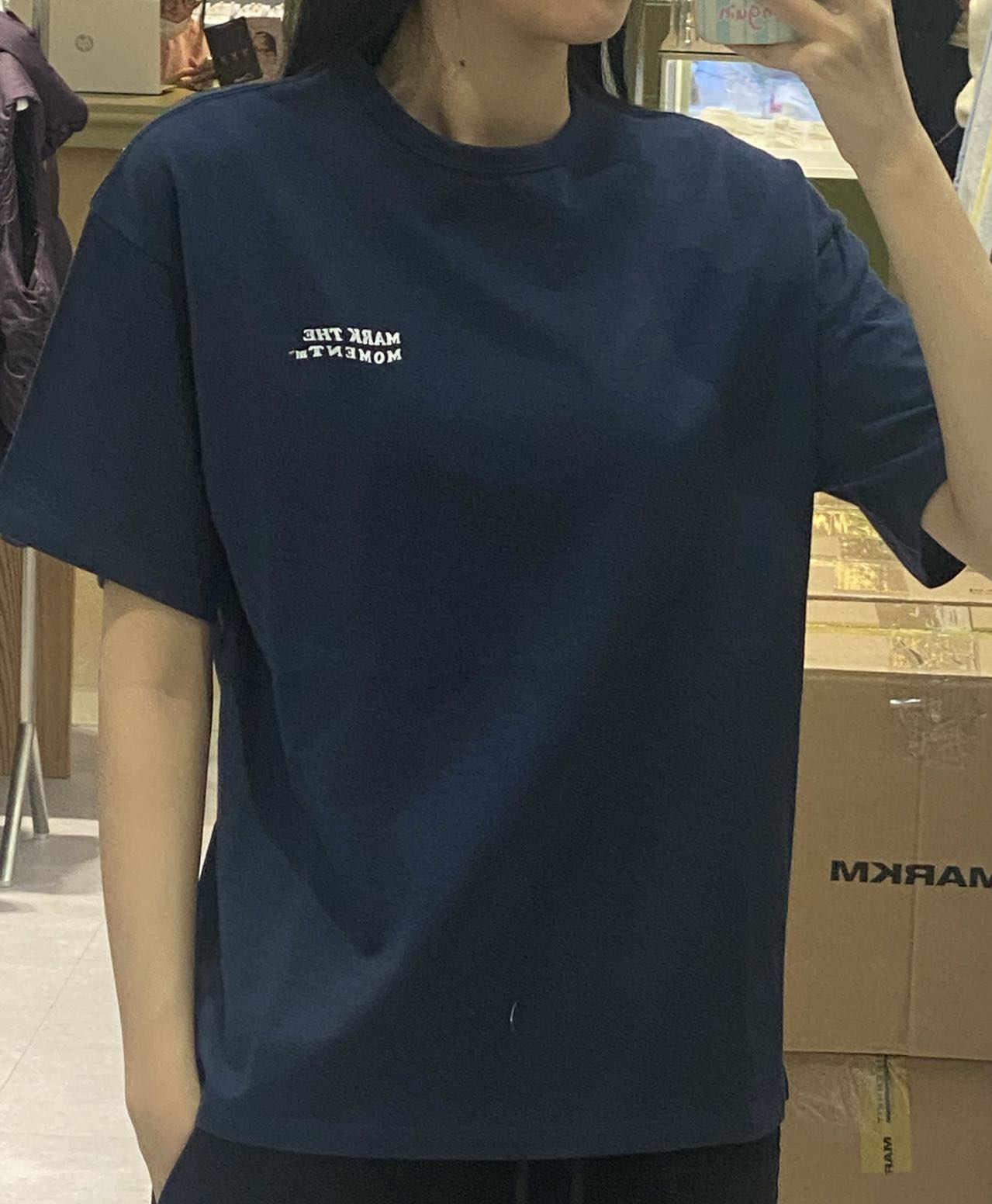 韓國 Markm WAVE SLOGAN GRAPHIC SLUB T-SHIRT【MA055】 - STT Mall HK 靚太網購