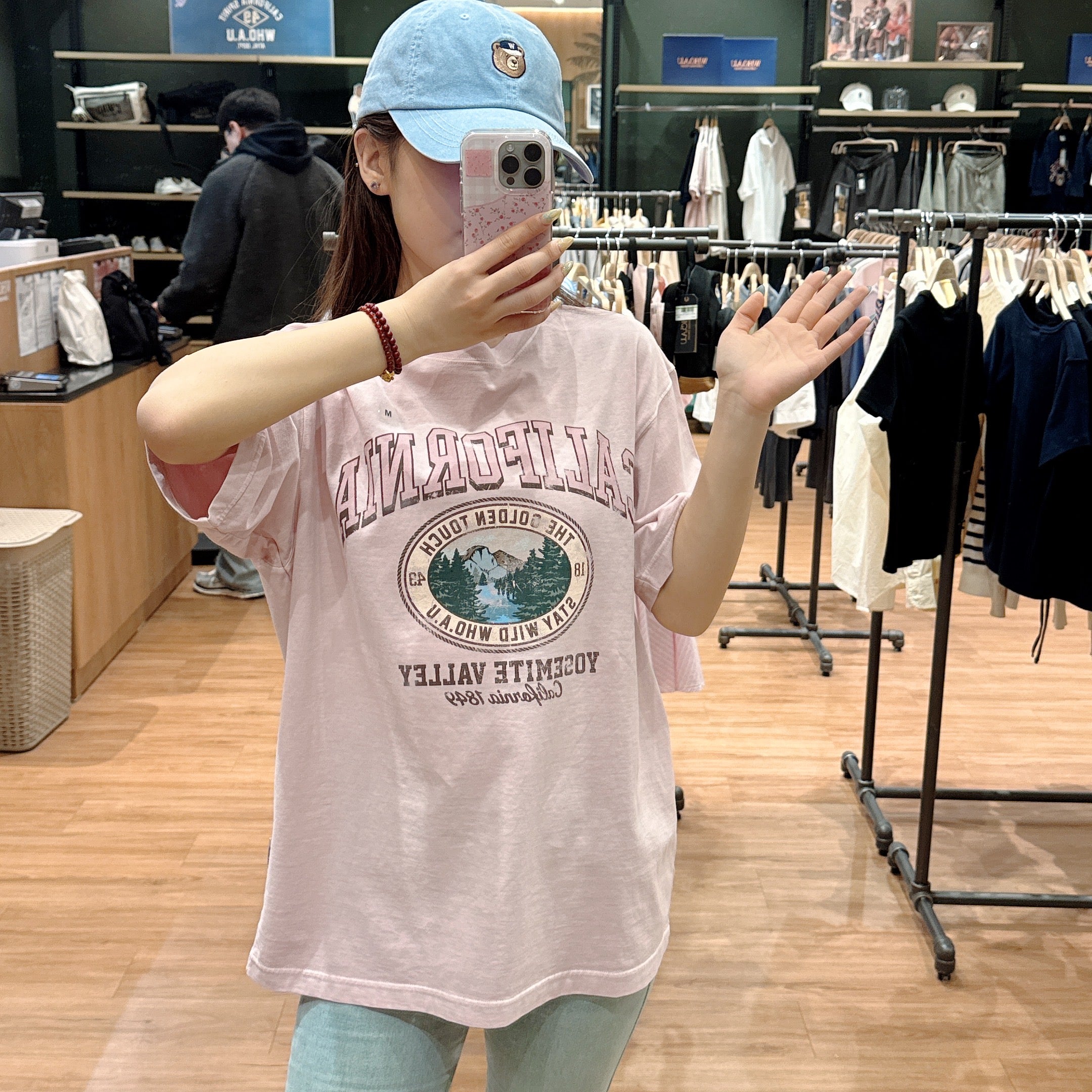 韓國 WhoAU California Dyed Graphic T-shirt【WA143】