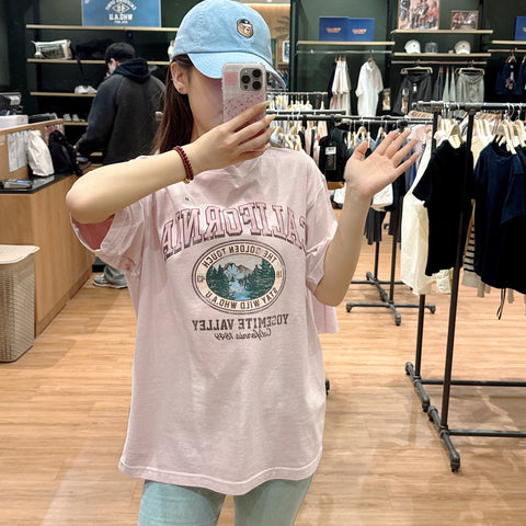 韓國 Who.A.U California Dyed Graphic T-shirt【WA143】