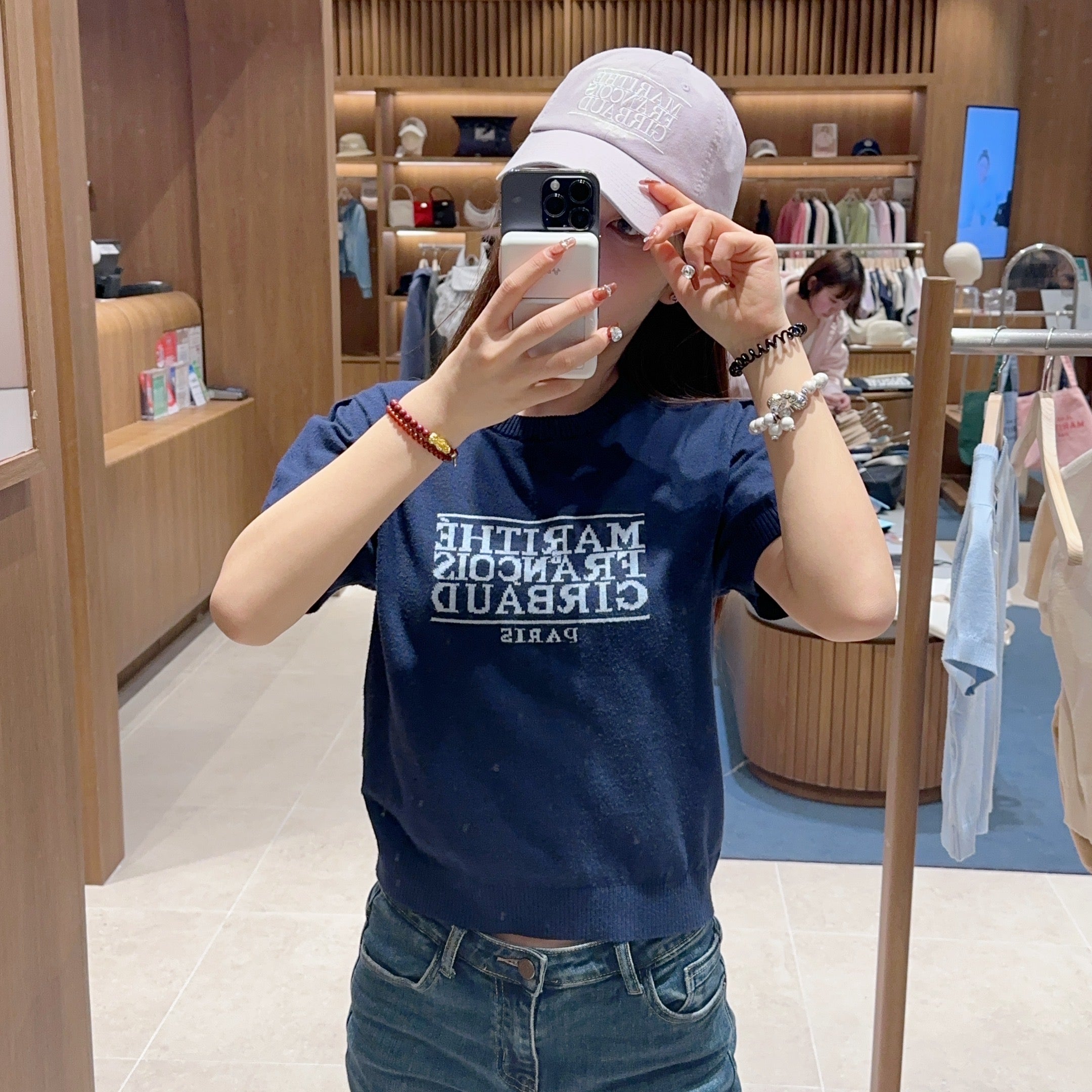 韓國 Marithe Francois Girbaud W CLASSIC LOGO HALF KNIT【MF327】