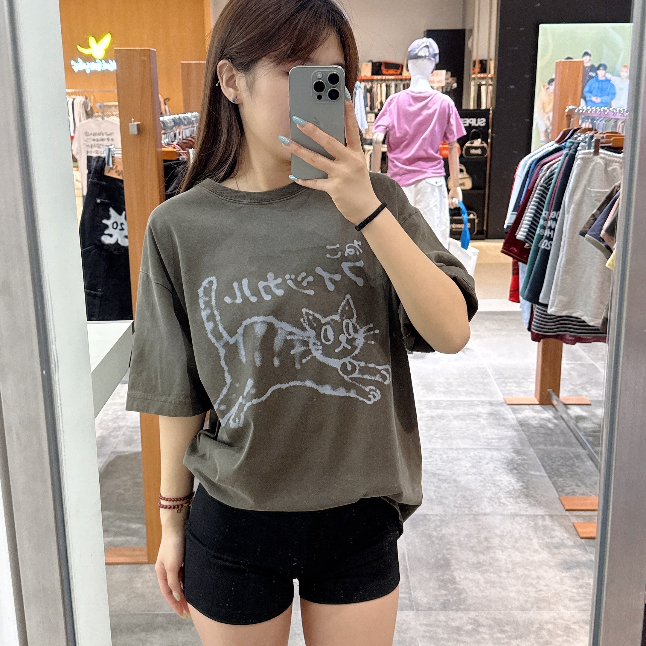 韓國 Phyps Spray Neko Short Sleeve T-shirt【PH021】