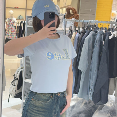 韓國 Lee Women's Crop T-Shirt【LE046】