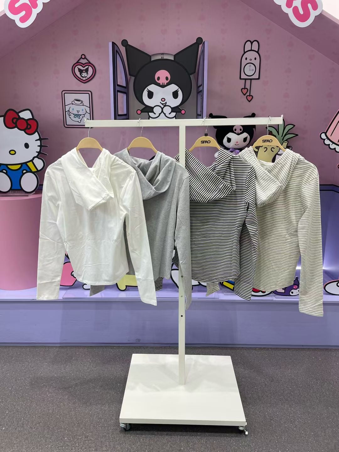 韓國 SPAO Hooded Snap Long Sleeve T-shirt【SP230】