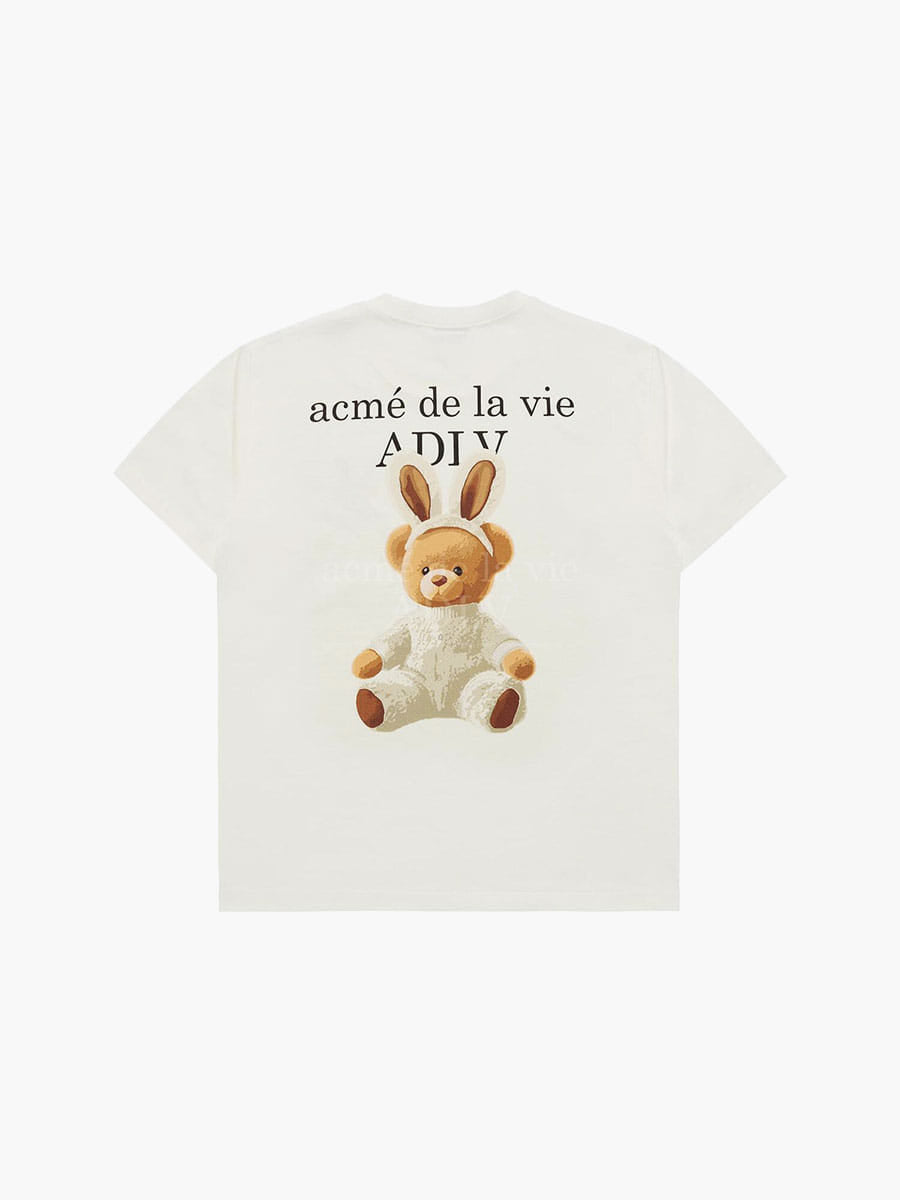 韓國 ADLV RABBIT BEAR DOLL LOGO SHORT SLEEVE T-SHIRT【AD007】