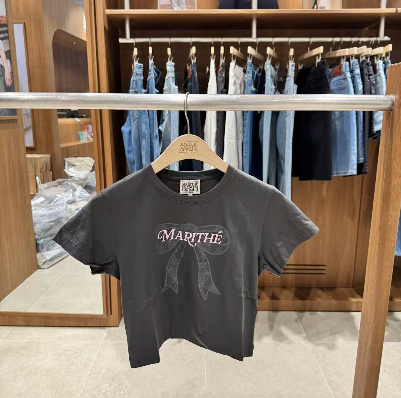 韓國 Marithe Francois Girbaud Basic Bow T-Shirt【MF505】