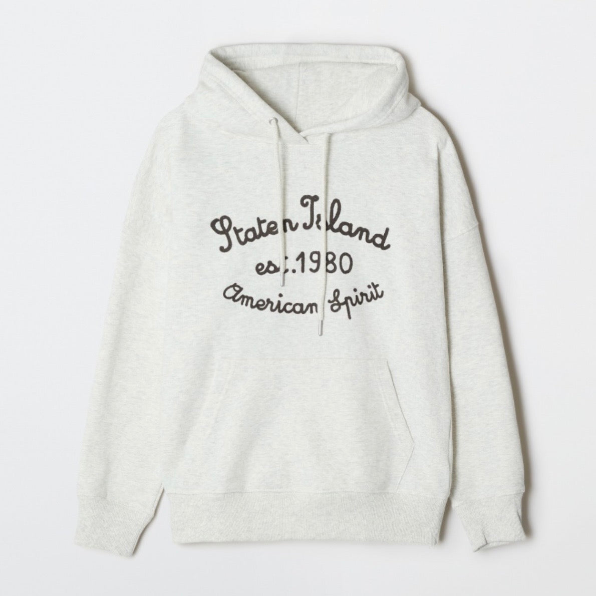 韓國 SPAO STATEN ISLAND Chain Embroidered Hooded Pullover【SP319】