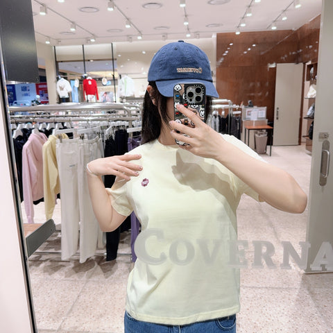 韓國 Covernat Women's Small Clover Heart T-Shirt【CO167】