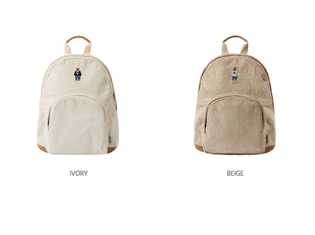 韓國 Who.A.U Corduroy Medium Backpack【WA201】