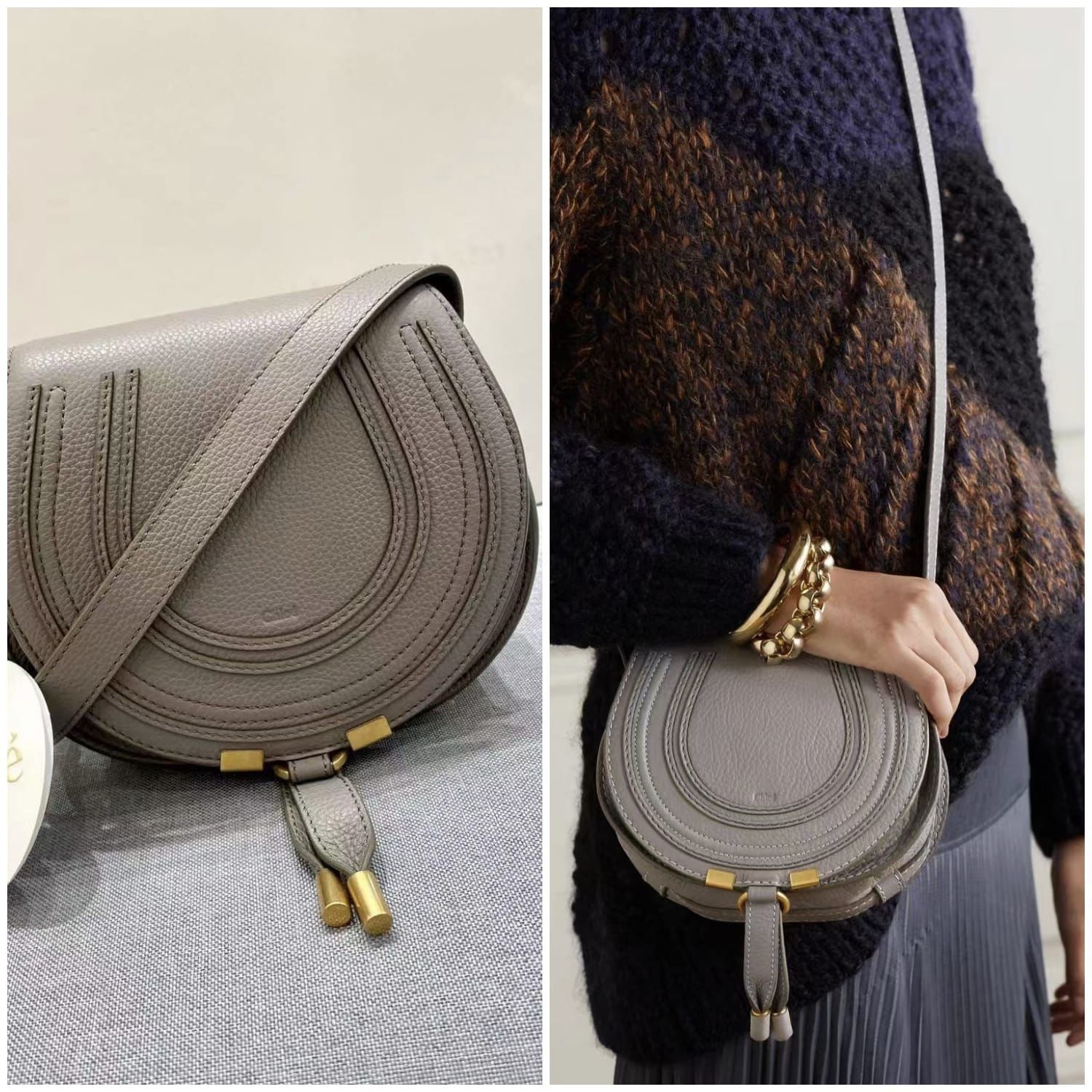 ChloeSmall Marcie Saddle Crossbody Bag 【YS75】
