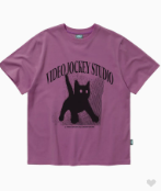 韓國 Video Jockey Cat is Watching T-Shirt【VJ025】