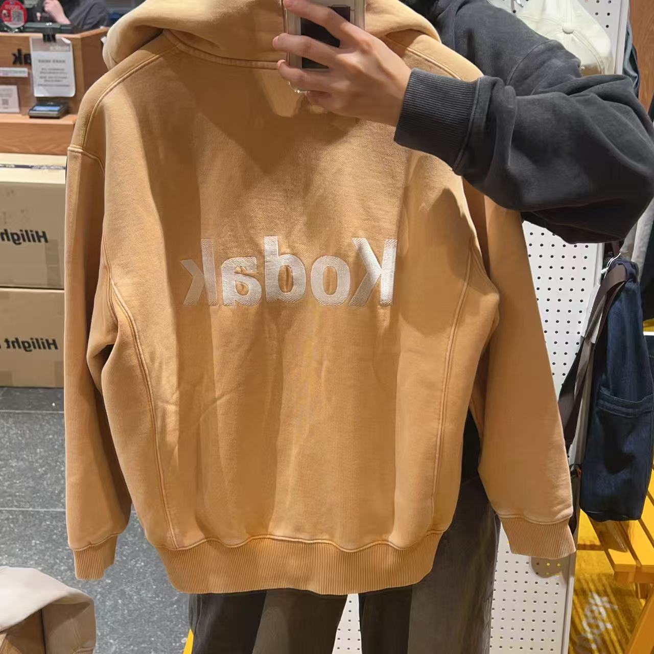 韓國 Kodak Essential Snowwashed Fleece Hooded Zip-Up【KK013】
