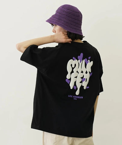 日本直送 MILKFED MELT LOGO WIDE S/S TEE【SJ028】