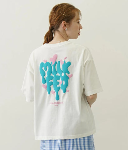 日本直送 MILKFED MELT LOGO WIDE S/S TEE【SJ028】