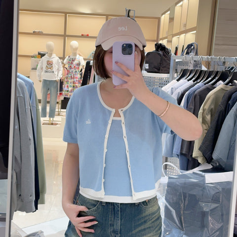 韓國 Lee Cable Crop Cardigan【LE026】