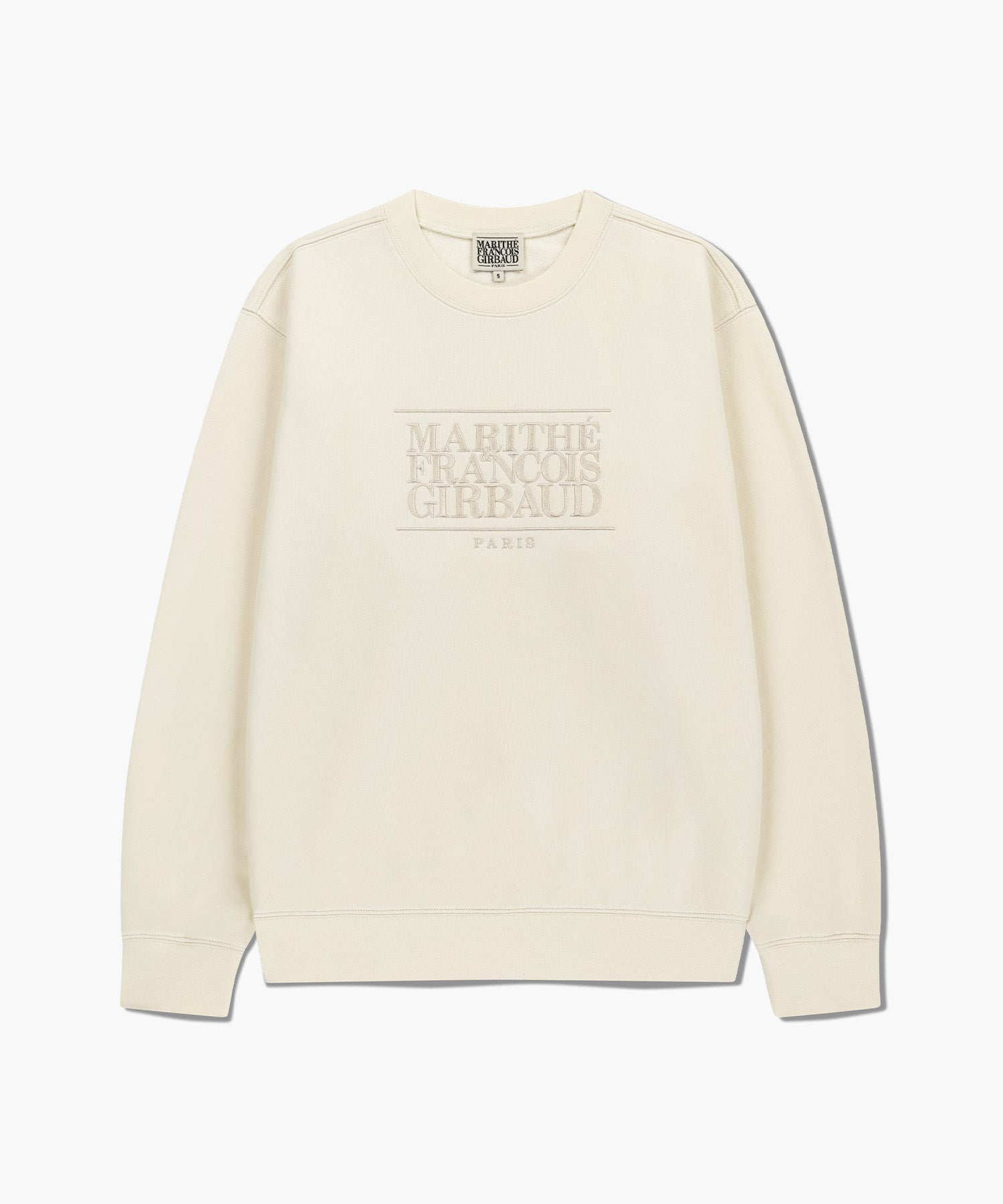 韓國 Marithe Francois Girbaud Classic Logo Embroidery Sweatshirt (Brushed)【MF687】