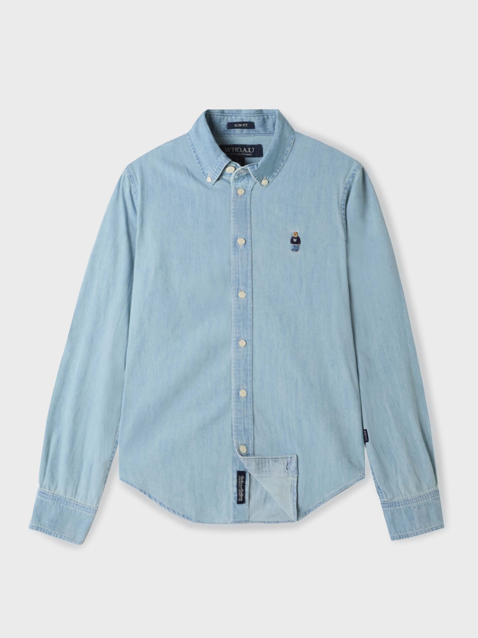 韓國 WhoAU Steve Denim Shirts【WA233】