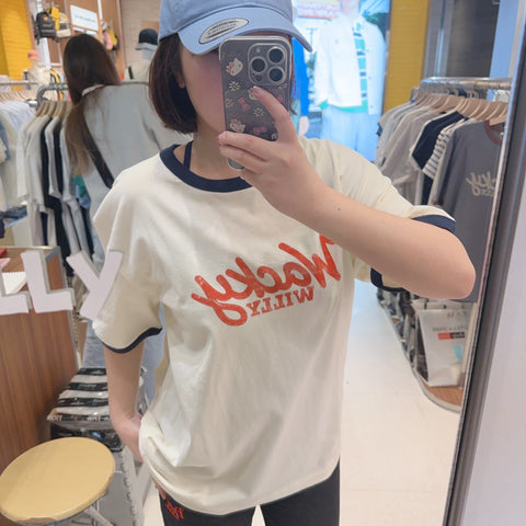 韓國 Wacky Willy Big Logo Crew Neck T-Shirt【WW209】
