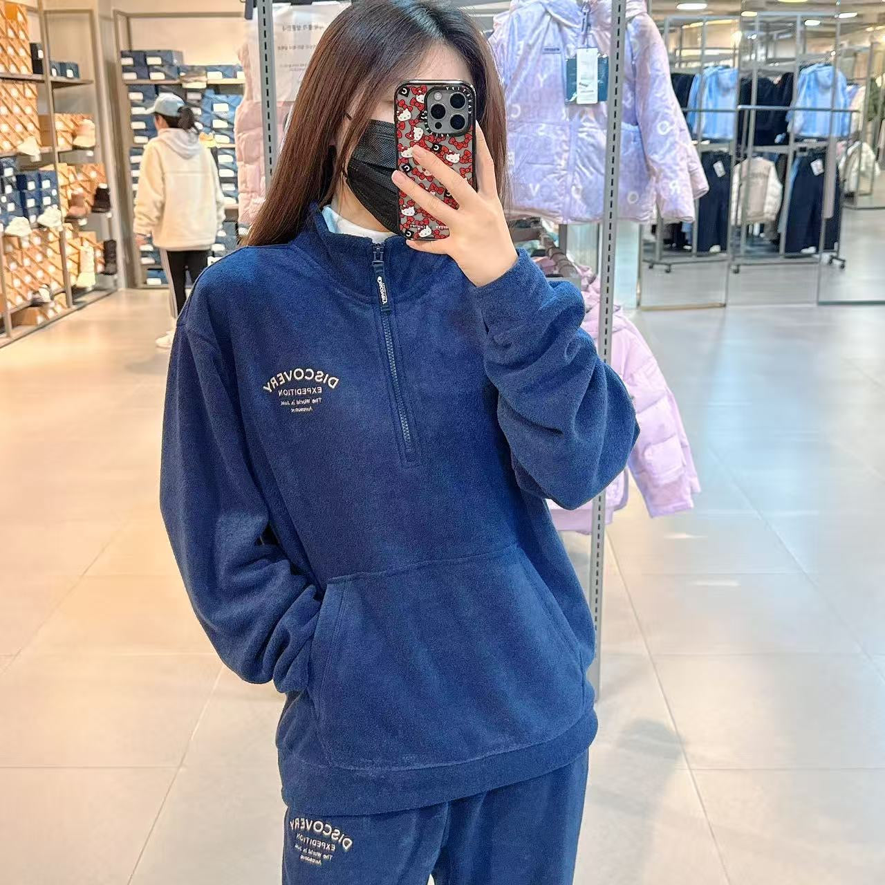 韓國 Discovery Public Terry Half Zip Training【DY157】