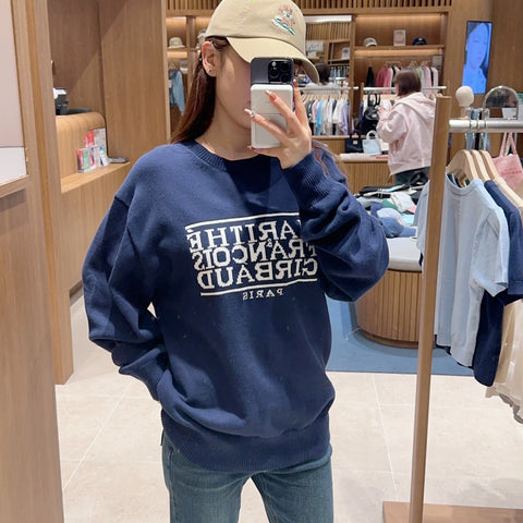 【現貨】韓國 Marithe Francois Girbaud Classic Logo Knit Pullover 【MF296】 - STT Mall HK 靚太網購