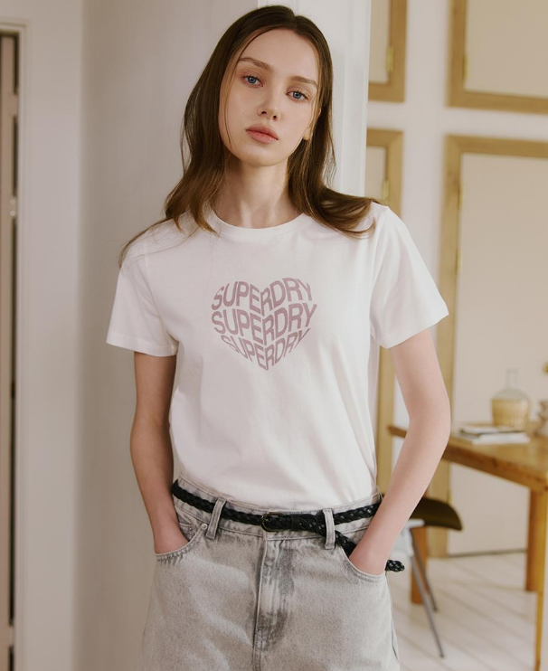 韓國 Superdry Heart Logo T-Shirt【SU134】