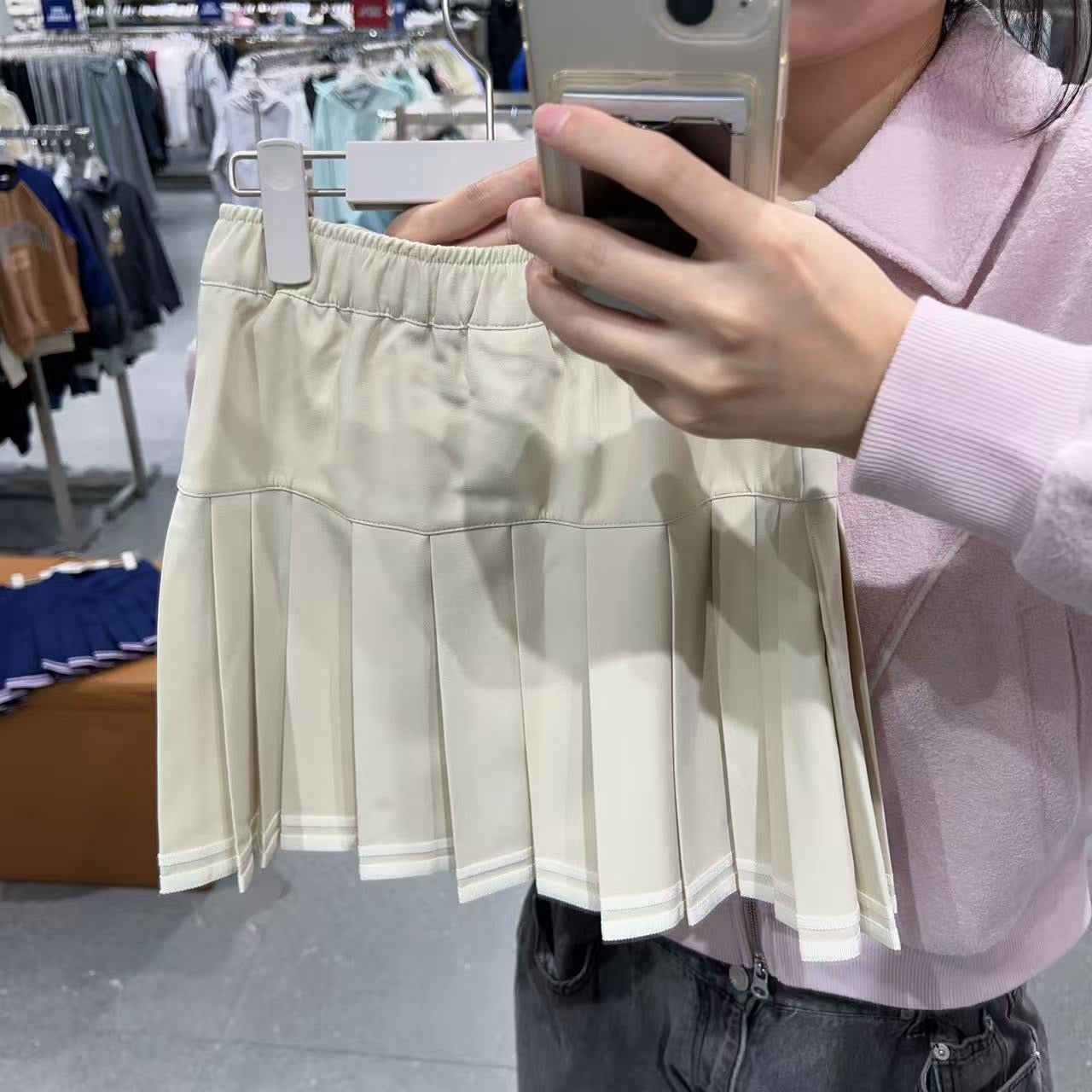 韓國 FILA Kids Tape-hem pleated skirt 【FA078】