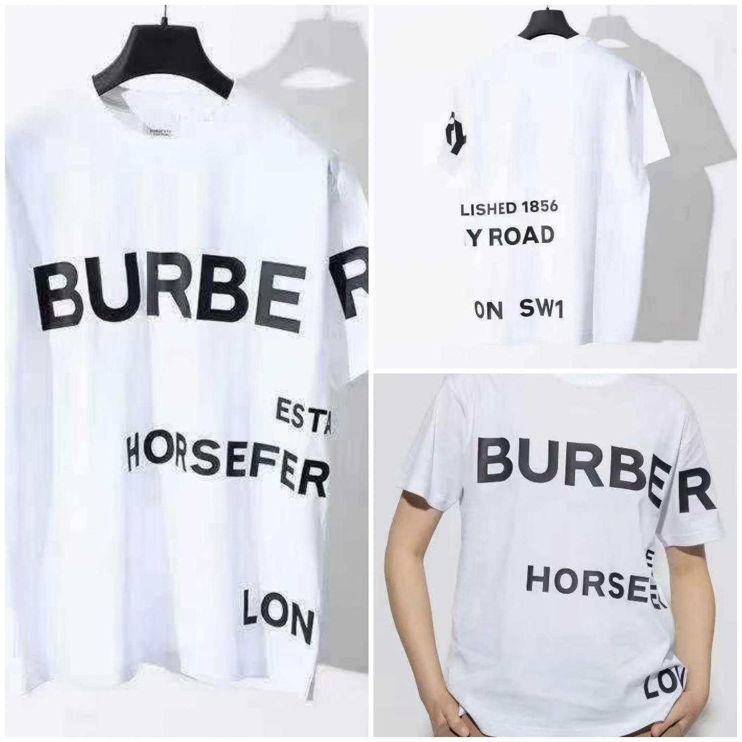 BurberryHorseferry Print Cotton Oversized T Shirt 【YS106】