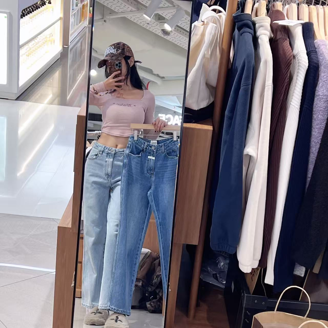 韓國 Marithe Francois Girbaud W High Straight Denim Pants【MF730】