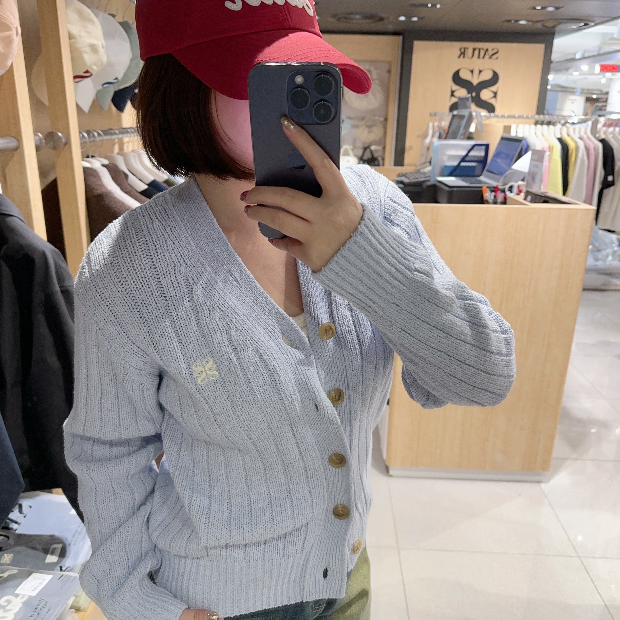 韓國 Satur Faro Over Size Boucle Cardigan【SR050】