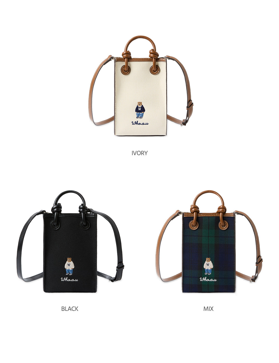 韓國 Who.A.U Canvas Mini Square Bag【WA211】