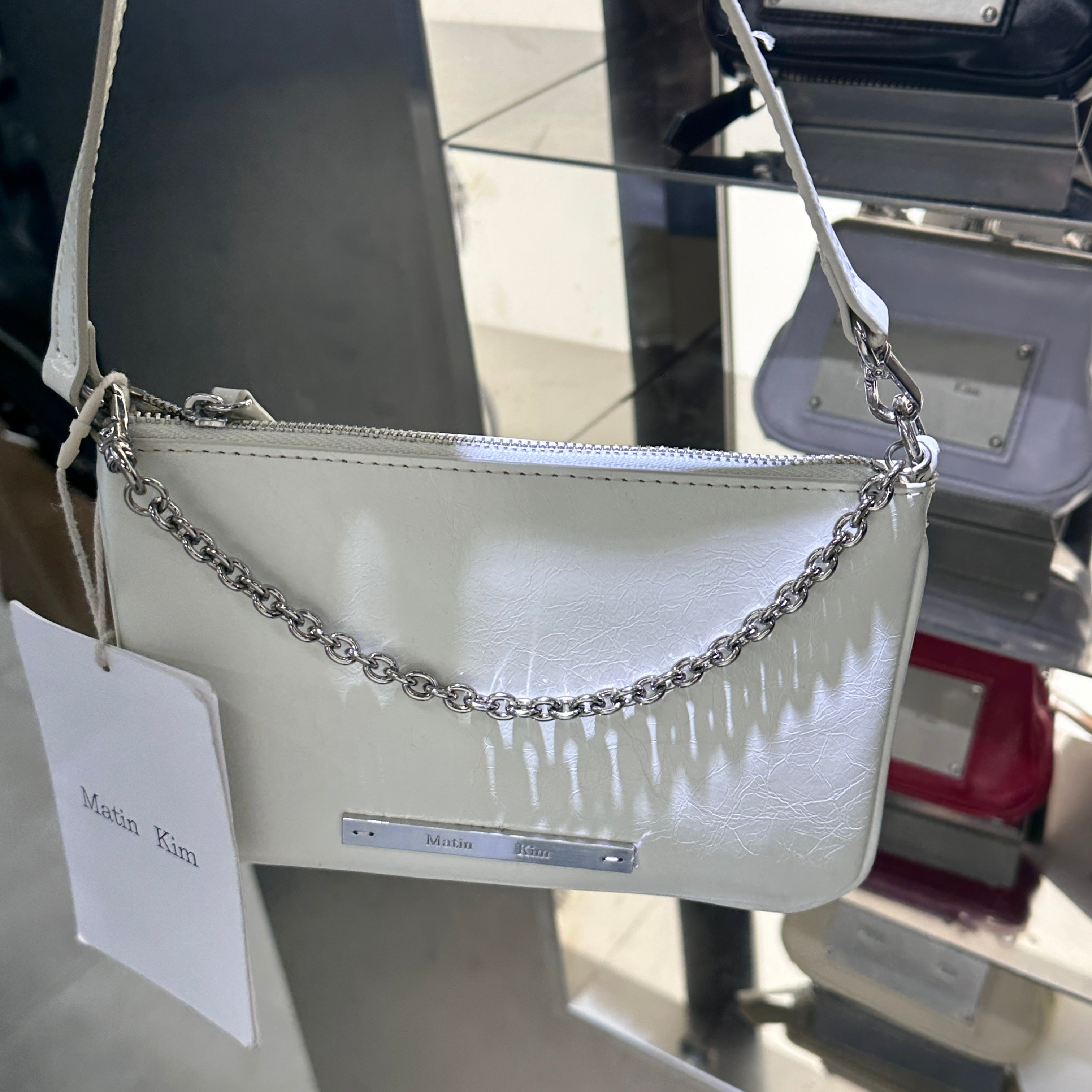 韓國 Matin Kim GLOSSY LEATHER MICRO BAG【MK018】