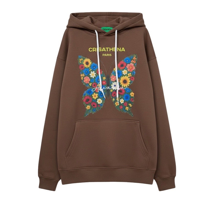 Crisathena Flowers Butterfly Hoodie【SM283】