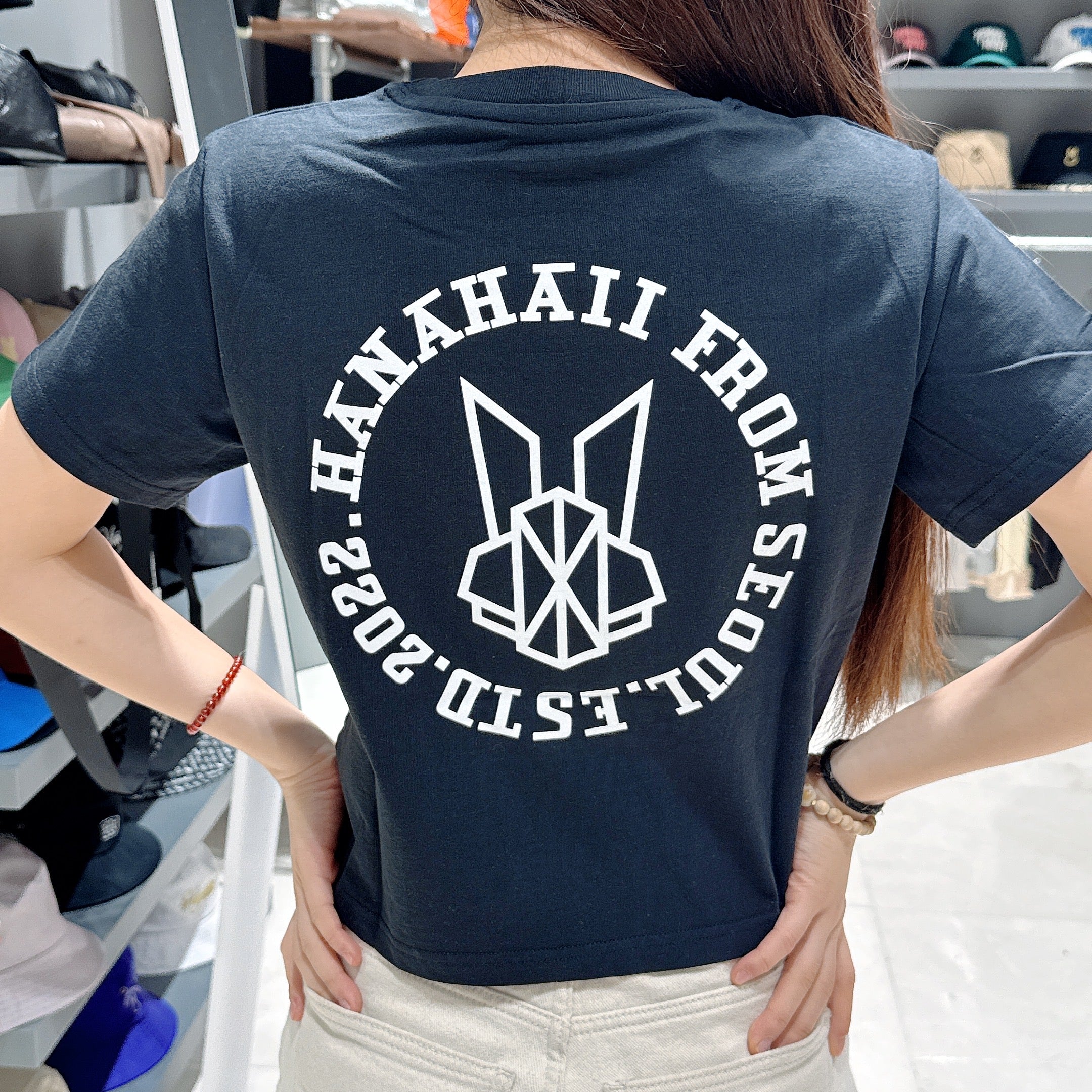 韓國 HANAHAII 圓領短身 T-Shirt【HA055】 - STT Mall HK 靚太網購