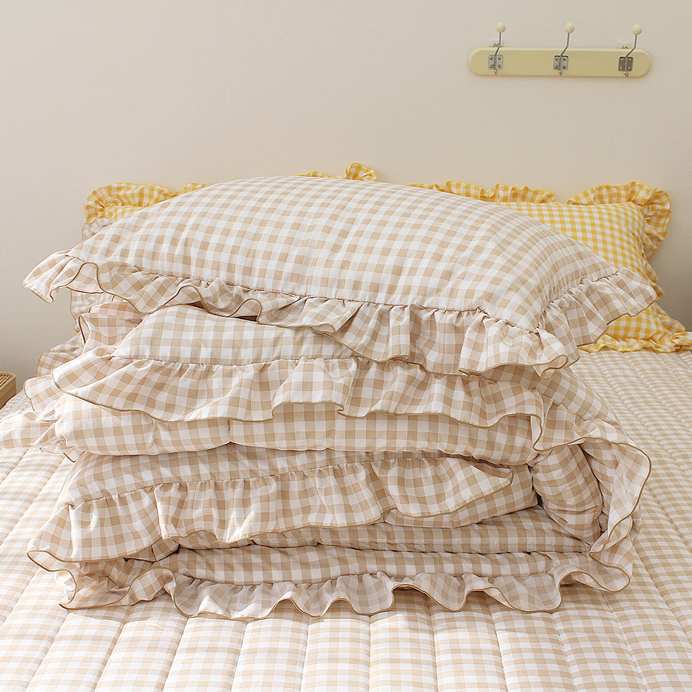 韓國 週日格紋荷葉邊【SM410】