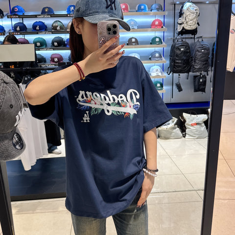 韓國 New Era LA Dodgers Flower Script T-shirt【NE088】