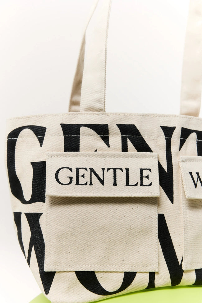 泰國 Gentle Woman LOGO ON DOUBLE POCKET MINI TOTE【SW640】