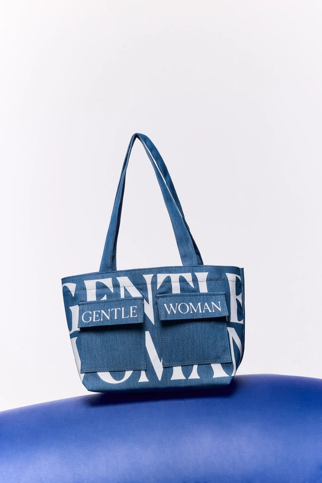 泰國 Gentle Woman LOGO ON DOUBLE POCKET MINI TOTE【SW640】