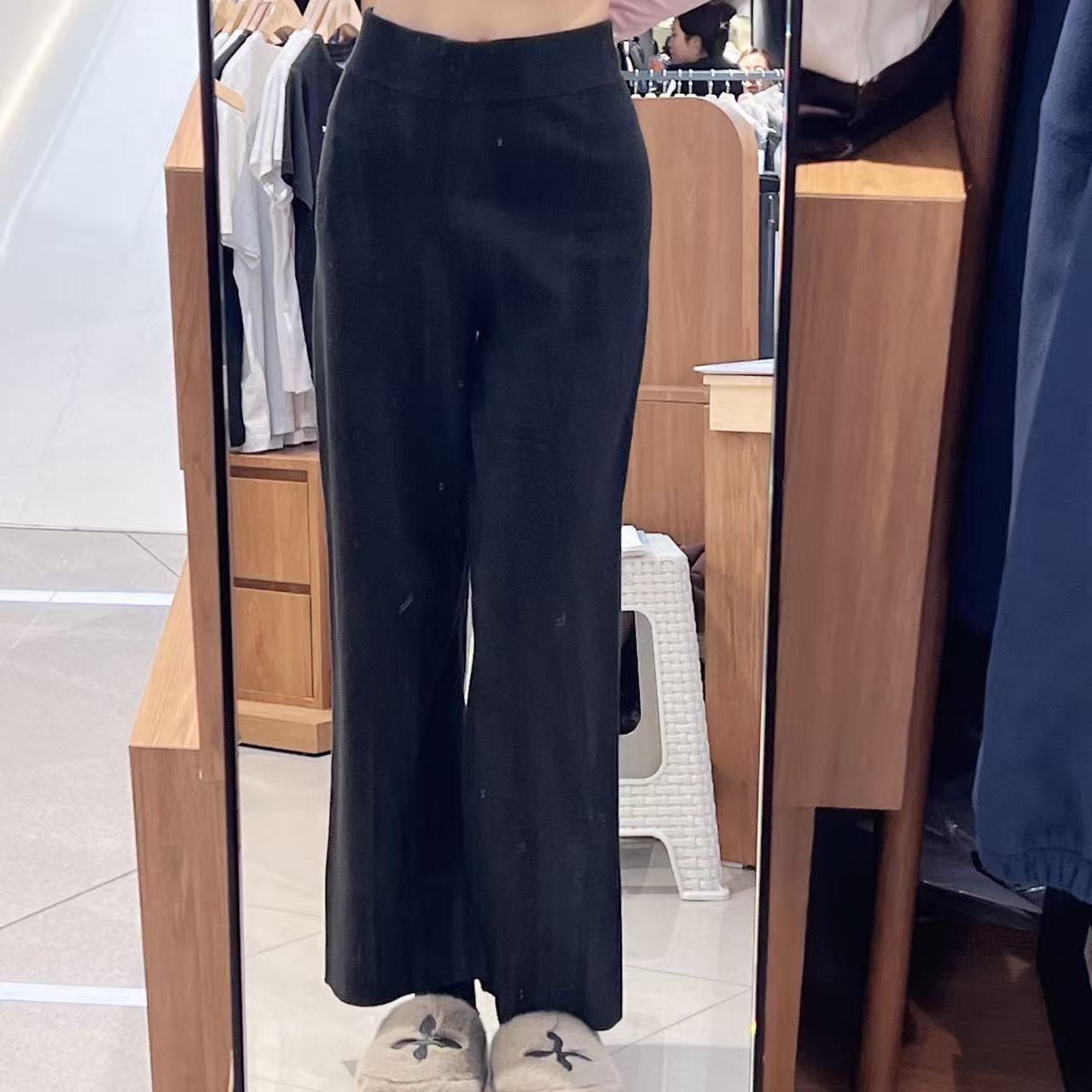 韓國 Marithe Francois Girbaud W Classic Logo Knit Pants【MF718】