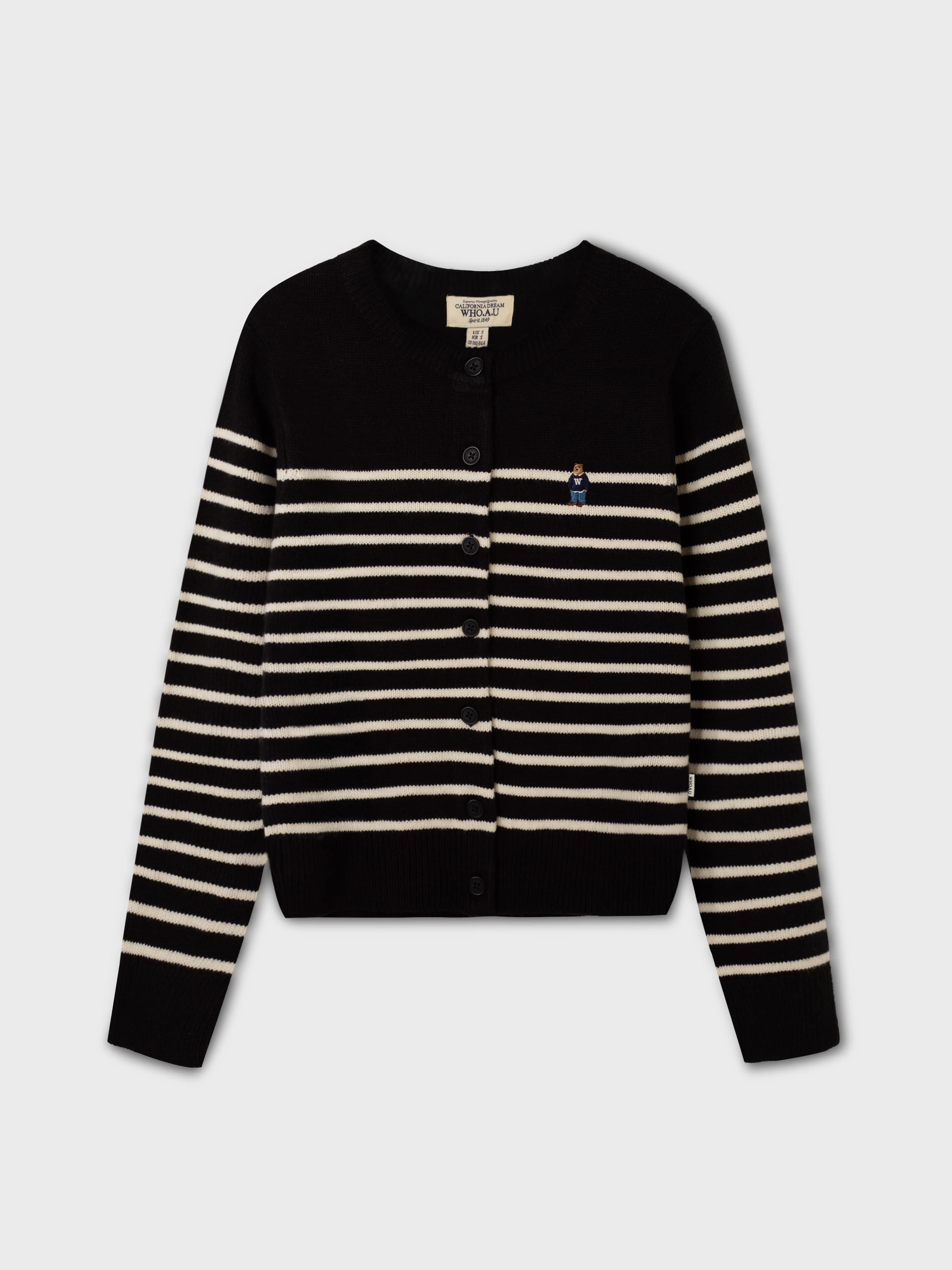 韓國 Who.A.U Steve R-neck Cardigan【WA228】